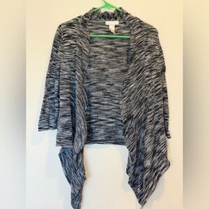 Kenar Charcoal and Light Gray Knit Cardigan